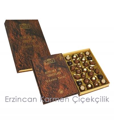 Erzincan Çiçekçi Çikolata Tarihi Kitap Kutu Spesiyal Çikolata 330