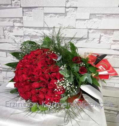  Erzincan Çiçek Siparişi 101 kırmızı gül buketi