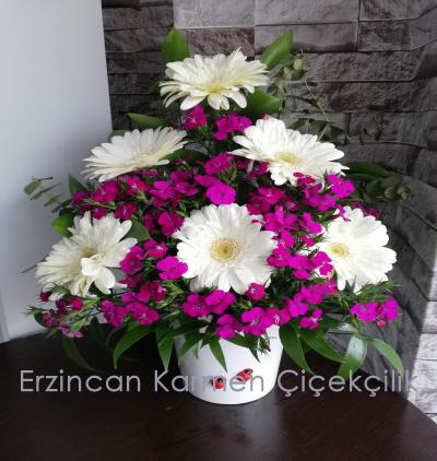  Erzincan Çiçek Hüsnüyusuf &Gerbera Aranjmanı