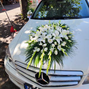  Erzincan Çiçek Gönder - Çiçekli Vip Gelin Arabası Süslemesi -5 