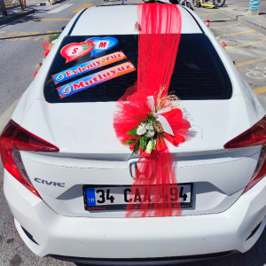  Erzincan Çiçek - Çiçekli Vip Gelin Arabası Süslemesi -7