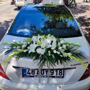  Erzincan Çiçek Gönder - Çiçekli Vip Gelin Arabası Süslemesi -5 