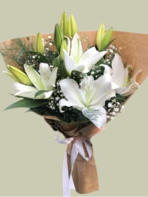  Erzincan Çiçekçiler - Beyaz Lilyum Buketi