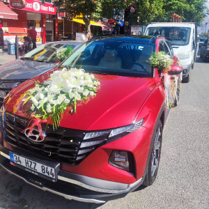 Erzincan Çiçek Gönder - Çiçekli Vip Gelin Arabası Süslemesi -11