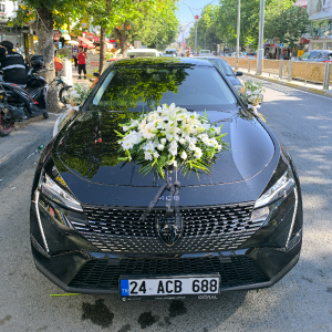  Erzincan Çiçek - Çiçekli Vip Gelin Arabası Süslemesi -9