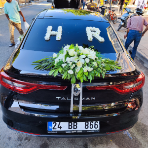  Erzincan Çiçek - Çiçekli Vip Gelin Arabası Süslemesi -8
