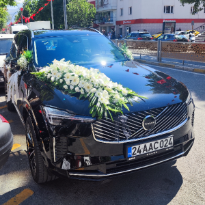  Erzincan Çiçek Gönder - Çiçekli Vip Gelin Arabası Süslemesi -12