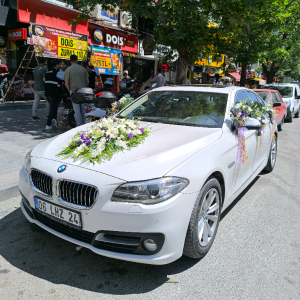  Erzincan Çiçek Gönder - Çiçekli Vip Gelin Arabası Süslemesi -10